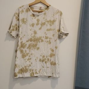 Green and white mens tue dye shirt